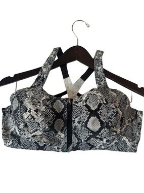 Victoria's Secret Black Padded Bra with Snake-Print